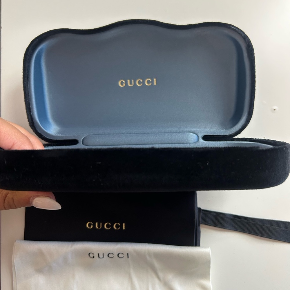 Gucci Black Velvet Eyewear Case